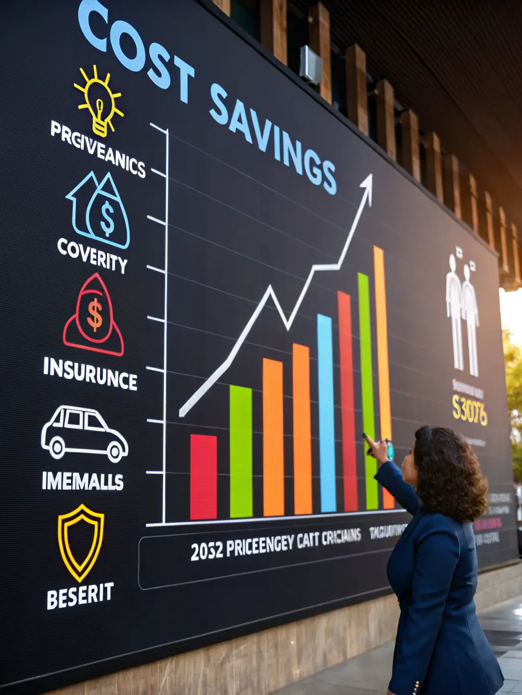 A graph showing the long-term cost savings achieved through regular, reliable HVAC maintenance and repairs.