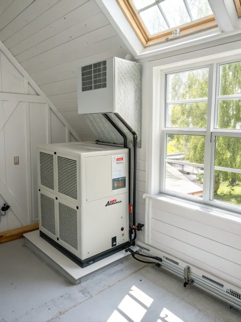 A well-maintained HVAC system in a home in Riverside County, California, illustrating its long lifespan.